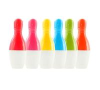 POPETPOP Set da 20 Penne Sfera Forma Palla da Bowling in Plastica, Penne Piccole Adorabili per Studenti Impugnatura Comoda e Scrittura Scorrevole, Accessorio Scuola Creativo Colore Casuale