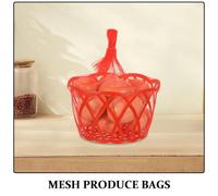 POPETPOP Set da 20 Sacchetti a Rete in Plastica Rossa per Conservare Uova con Chiusura Ventilata Cestino Impilabile per Verdure Frutta e Crostacei per Supermercati e Mercati Agricoli