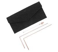POPETPOP Set da 3 Bacchette da Rabdomante in Ottone e Zinco con Pendolo Borsa in Feltro Strumenti per la Caccia AI Fantasmi e la Ricerca Dell’Acqua Bastoncini Leggeri per Esplorazione e