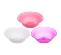 POPETPOP Set da 3 Bacinelle la Pulizia del Viso in Plastica, Lavabo Piccolo Multiuso per Spa, Salone di Bellezza e Uso Domestico, Colori Assortiti Rosa Viola Bianco, Portatile
