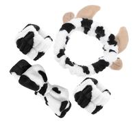 POPETPOP Set da 3 Fasce per Chioma per Chioma da Donna Fiocco e Stampa Mucca Fascia per Lavarsi Viso Morbida e Leggera Cerchietti per Trucco da Spa Lontani dal Viso