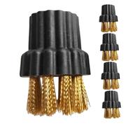 POPETPOP Set da 5 Spazzole per Pulizia Casa in Plastica e Rame, Accessori Versatili e Potenti per Macchina Pulitrice a Vapore, per Impiego Domestico