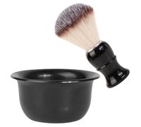 POPETPOP Set Da Barba Uomo Ciotola e Pennello Da Barba Kit Rasatura Professionale Per Pelle Esfoliante e Schiuma Ricca Portatili