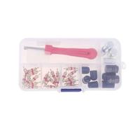 POPETPOP Set di 3 Strumenti per Rimozione Nucleo Valvola Pneumatico in Plastica e Metallo per Auto e Moto, Chiave Rapida per Smontaggio e Regolazione Valvole