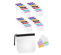 POPETPOP Set di 39 Sacchetti per Pillole da Viaggio in Eva Trasparente Etichette Scrivibili, Leggeri e Sicuri per Vitamine e Piccoli Oggetti, per Casa e Hobby Vari Colore Colore Casuale
