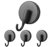POPETPOP Set di 4 Ganci a Ventosa per Doccia e Cucina, Installazione senza Fori, Plastico Resistente Forte, Design Moderno ed Elegante