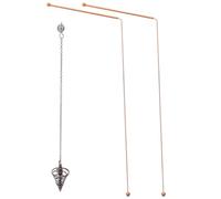 POPETPOP Set di Bacchette da Rabdomante in Ottone con Pendolo, Leggero e Resistente, per Caccia ai Fantasmi e Attività di Esplorazione Spirituale Colore Casuale