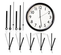 POPETPOP Set di Lancette per Orologio da Parete Nero, Fai | Dieci Set, Fori Preforati da 1,5mm 2mm 3mm, per Quadranti e Banco Riparazioni