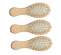 POPETPOP Set Portatile Da 3 Pezzi Con Comode Setole in Legno Per La Del Cuoio Capelluto Massaggiante