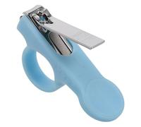 POPETPOP Set Tagliaunghie Pieghevole per Neonati e Bambini, Kit la Cura delle Unghie Sicuro Design Protettivo, Impugnatura Ergonomica e Lama in Acciaio Inox, Azzurro,