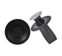 POPETPOP Set Tappo di Scarico in Gomma Nera per Smaltimento Rifiuti Lavello Cucina e Bagno con Raschietto Manopola Rotonda - Accessori per Impianti Idraulici Antintasamento