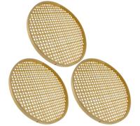 POPETPOP Setaccio in Bambù Intrecciato 3 Pezzi, Cestino Portaoggetti Multiuso, Scolapasta Tradizionale Cinese per Frutta e Snack, Artigianale e Decorativo per Cucina e Casa