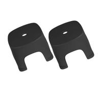 POPETPOP Sgabello da Bagno Antiscivolo in PVC per Posizione Naturale Accovacciata, 2 Pezzi Nero per Sdraio, Cucina e WC