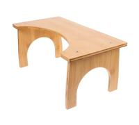 POPETPOP Sgabello da Bagno in Legno Design Ergonomico, Riduce Pressione su Schiena e Vita, Sgabello Poggiapiedi per Adulti e Donne in Gravidanza, Adatto per Bagno