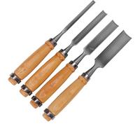 POPETPOP Sgorbie per Intaglio Legno con Manico in Legno Massello e Anello in Ferro Utensili per Falegnameria Semi-rotondi Lame in Acciaio Resistenti per Artigiani e Principianti