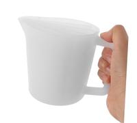 POPETPOP Silicone Divided Paint Pouring Cup With Handle Compartments Reusable Mixing Cup For Resin Acrylic Diy Art Projects Durable Easy To Clean