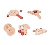 POPETPOP Sonagli in Legno Musicali per Ragazzo Ragazza Piccoli, Set Compatto da 5 Pezzi, Giocattoli a Sonagli per Ragazzo Ragazza per Sviluppo Sensoriale e Allenamento della Presa,