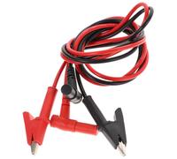 POPETPOP Sonde per Multimetro Morsetti a Coccodrillo 4 Mm l Tipo, Set da 2 Pezzi 1,1 M, Cavi di Isolati per Test Elettrici e Manutenzione Industriale, Nero e Rosso
