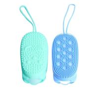 POPETPOP Spazzola da Bagno in Gel di Silice Spugna Esfoliante 2 Pezzi per Doccia Massaggio Ragazzo Ragazza Accessorio Bagno Corda per Uso Domestico