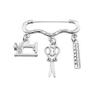 POPETPOP Spilla Creativa Forma di Forbici e Macchina da Cucire Spilla Moda per Designer di Abbigliamento Accessorio Elegante per Regalo Sarta e Festa di Moda