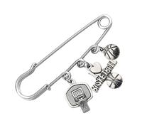 POPETPOP Spilla da Balia Grande a Forma di Pallone da Basket Spilla per Vestiti Leggera e Resistente Accessorio Moda per Donna Adatta a Borse Cappelli e Outfit Quotidiani