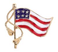 POPETPOP Spilla da Bavero con Bandiera Americana e Strass, Accessorio Patriottico Leggero per Uomo e Donna, Decorazione per Giorno Dell'indipendenza, Distintivo con Bandiera Usa