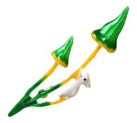 POPETPOP Spilla da Donna Coniglietto e Fungo in Lega Verde Smaltata, Pratica e Resistente, Adatta per Cappelli e Sciarpe, Accessorio Elegante e Chic