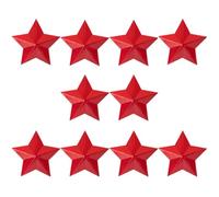 POPETPOP Spille Stella a Cinque Punte e Struttura Solida Aspetto Tridimensionale per Fotografia 10 Pezzi in Alluminio Rosse e Premiazione Studenti