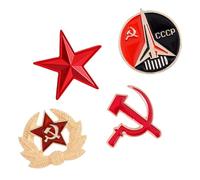 POPETPOP Spille Vintage Set 4pezzi a Forma di Stella a Cinque Punte in Lega Tecnologia a Goccia D’olio e Superficie Elettroplaccata per Abbigliamento Casual e Accessori da Colore Casuale