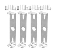 POPETPOP Staffe di Montaggio Supporto Robusto e Versatile Set da 4 per Plafoniera in Ferro Argento con Kit Viti per Apparecchi di Illuminazione a Soffitto , per Centri Commerciali