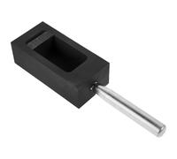 POPETPOP Stampo in Grafite Nero con Manico per Fusione di Metalli, Facile da Pulire e Versatile, la Creazione di Gioielli e D'argento