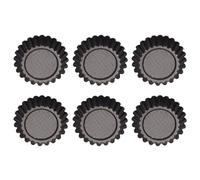 POPETPOP Stampo per Crostatine a Forma di Fiore 6 Pezzi, Antiaderente in Materiale Sicuro, per Dolci Fai da Te e Pasticceria, Adatto a Forno e Frigorifero, Utensile per Preparare Crostate,