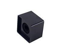 POPETPOP Stazione Microfonica Portatile Quadrata a Forma Di Cubo Per Interviste Logo e Bandiera Nero, Accessorio Professionale Per Colloqui e Conferenze, Leggero e Resistente