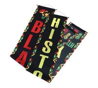 POPETPOP Striscione da Appendere per Juneteenth in Poliestere Leggero Bandiera del Mese della dei Neri Distico Decorativo per Porte e Verande Sfondo per Festa e Photo Booth Resistente e