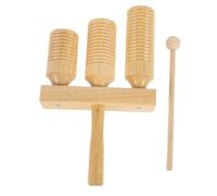 POPETPOP Strumento Percussione in Legno Doppio Giocattolo Educativo per Blocco Ritmico Compatto per Sviluppo Intelligenza e Coordinazione Mano-occhio