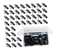 POPETPOP Supporti per Cornici Pulsante Girevole in Ferro Nero 100 Pezzi, Clip Vite per Fissaggio e Smontaggio Foto, Accessori per Appendere Quadri e Portafoto da Parete