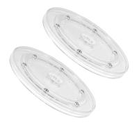 POPETPOP Supporto Girevole per Spezie 2 Pezzi Design Antiscivolo in Plastica Ps, Piatto Rotondo 360 Gradi per Conservazione in Cucina