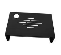 POPETPOP Supporto in Acciaio per Monitor da Tavolo Rialzo e Staffe Portaoggetti, per Scrivania Ufficio e Casa, Base Solida per Laptop e Stampante, Design Salvaspazio per Postazioni Ordinate