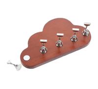 POPETPOP Supporto la Pratica delle Unghie con Base a Forma di Nuvola in Lega di Legno Marrone e Portunghie Argento, Design Minimalista per Uso in Salone Art Fai da Te