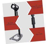 POPETPOP Supporto Microfono da Scrivania Metallo con Base Pesante Stativo Telescopico per Microfono Professionale Stand Mic Antiribaltamento per Studio e Ufficio
