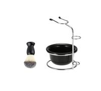 POPETPOP Supporto Pennello da Barba e Ciotola in Plastica Resistente con Base Antiscivolo Porta Pennello e Sapone per Rasatura Manuale Uomo Design Liscio e Organizzatore da Colore Casuale