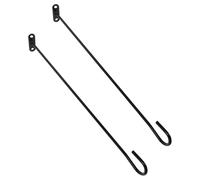 POPETPOP Supporto per Bandiera da Esterno in Ferro 2 Pezzi per Cassetta Postale Staffe di Montaggio Resistenti per Esterni, Porta-bandiera Versatile per Palo, Decorazione e Fissaggio Fai