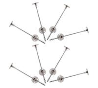 POPETPOP Supporto per Cerniera Porta Apertura Superiore, 8 Pezzi in Ferro Argento, Disco Rotondo per Armadietti e Cassette di Stoccaggio, Funzionamento Fluido per Ambienti DIY