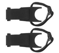 POPETPOP Supporto per Luce Manubrio Bici 2 Pezzi Cinturino a Strappo Nero, Morsetto a Sgancio Rapido per Torcia Elettrica, Staffa Multifunzionale per Bici da Strada e Mountain Bike,