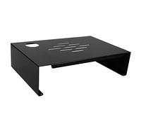 POPETPOP Supporto per Monitor da Scrivania Nero Riser Ergonomico per Schermo Computer Mensola Porta Laptop e Stampante Facile da Montare e Pulire per Ufficio e Casa