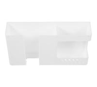POPETPOP Supporto Smartphone da Parete Bianco in Abs Doppio Scomparto e Base Protettiva per Ricarica, Organizer Pratico per Casa e Visione Video