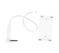 POPETPOP Supporto Smartphone da Scrivania Multifunzionale con Rotazione Regolabile Morsetto Antiscivolo per Telefono e Tablet Fermo Sicuro per Spessori Fino Bianco