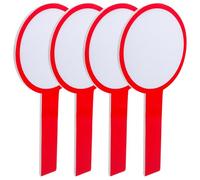 POPETPOP Tabellone Segnapunti Cancellabile 4 Pezzi (15X30 CM) Lavagne Bianche Piccole Manico per Giudici e Partite in olore Casuale