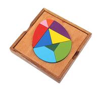 POPETPOP Tangram Puzzle in Legno Forma Educativo Abbinamento per Blocchi in Legno Sicuri e Leggeri per Sviluppo e Memoria