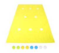 POPETPOP Tappetino da Gioco Fori per Attività di Team Building, Set Interattivo per Giochi di Gruppo Indoor e Outdoor, Tappetino da Invasatura Palline per Sfide Cooperative Colore Casuale